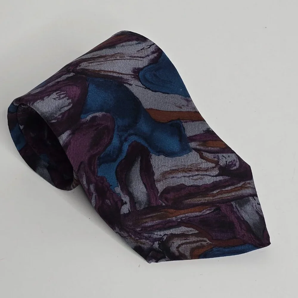 Jerry Garcia Neck Tie Collection 7 Malachite Valley Purple Blue Marble Artsy 60